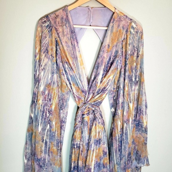 NEW Raisa Vanessa Pleated Chiffon Cut Out Jumpsuit Size FR 36 US 4/6 Small $1800 - Picture 8 of 11